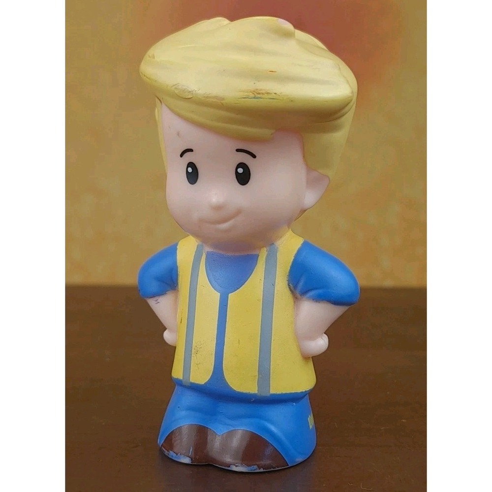 Fisher Price Little People EASTER TRAIN CONDUCTOR Eddie Boy in Yellow Vest